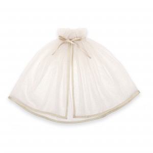 Tulle cape - White and gold