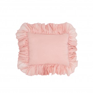 Ruffle rectangle pillow- Pink